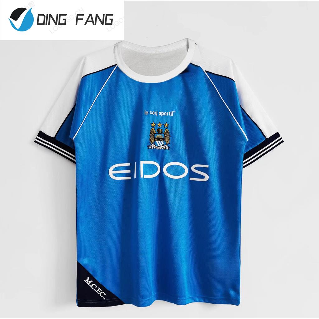 Áo Thun Bóng Đá Đội Tuyển Manchester City Mùa Giải 1999-01 Thiết Kế Mới Năng Động Thời Trang