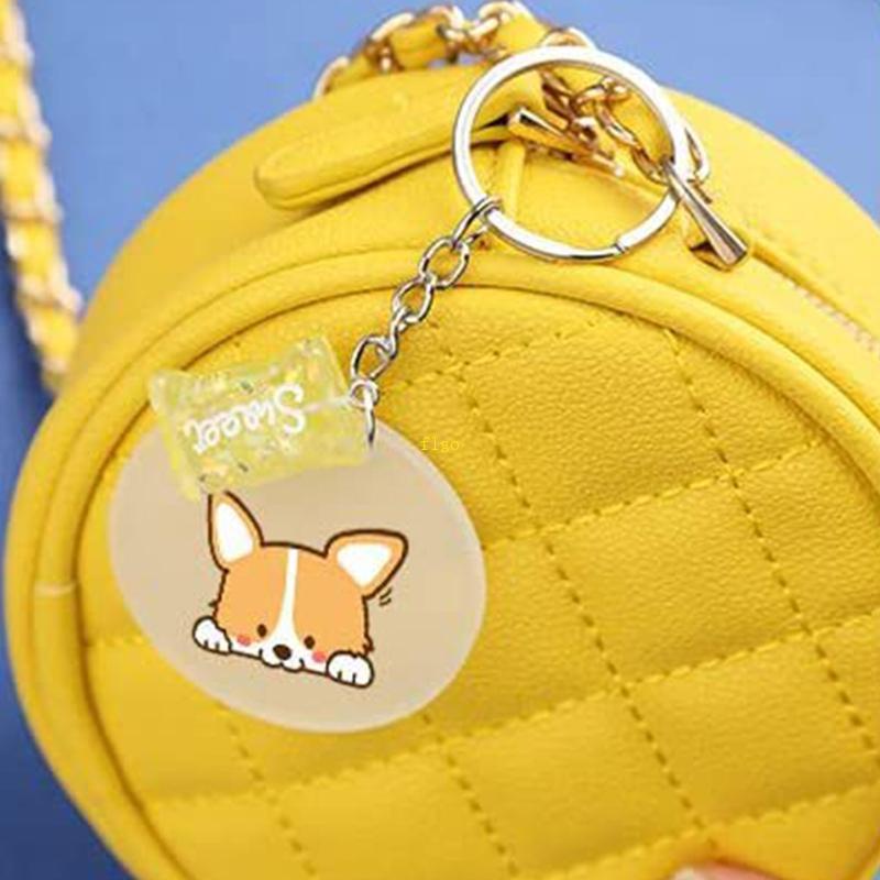 Set 324 Đĩa Tròn Acrylic Trong Suốt Làm Móc Khóa