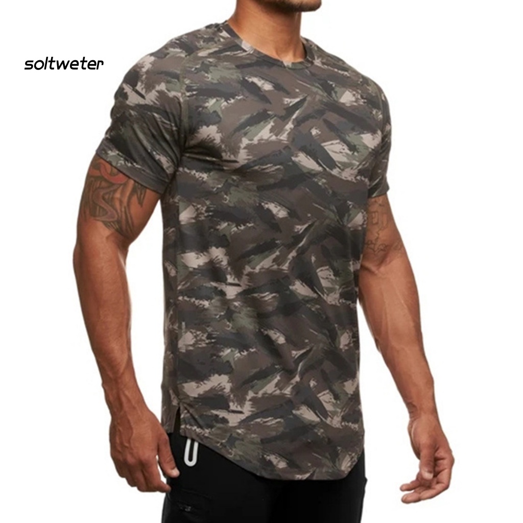 Áo Thun Tay Ngắn Cổ Tròn Mềm Mại In Họa Tiết Rằn Ri Phong Cách Đường Phố Cá Tính Cho Nam