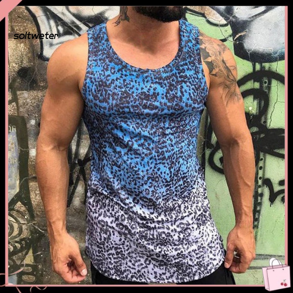 Áo Tank Top Sát Nách Ôm Dáng In Họa Tiết Ngôi Sao Thời Trang Mùa Hè Cho Nam