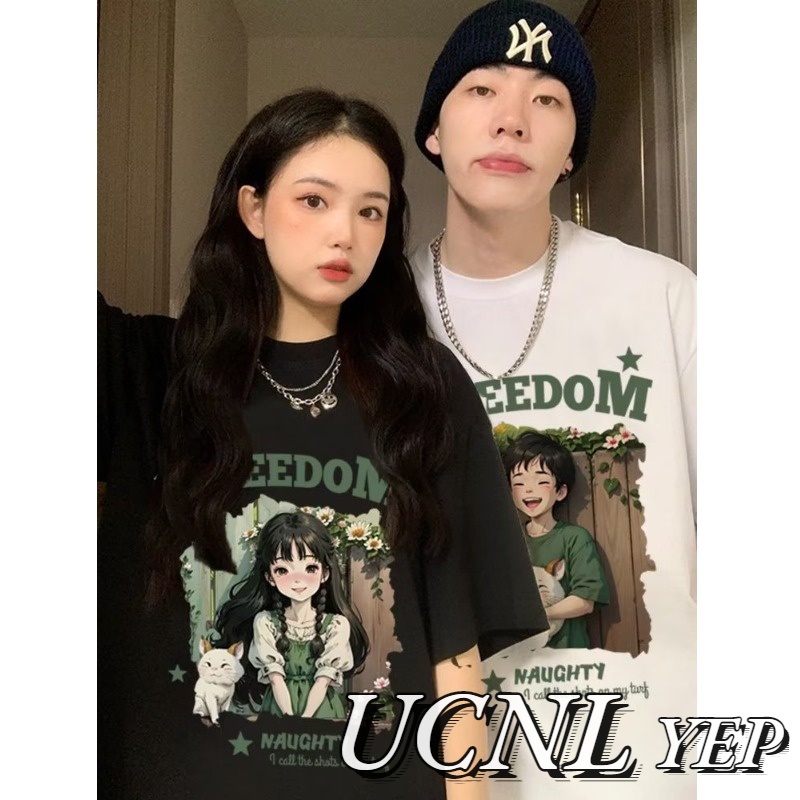 Áo Thun Nam Ngắn Tay In Hình Hoạt Hình Phong Cách Hàn Quốc