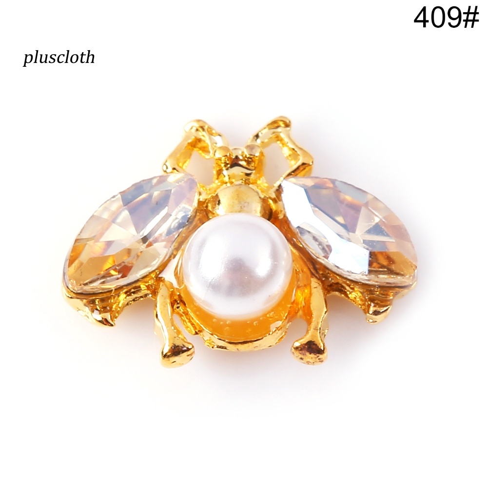 Set 10 Phụ Kiện Trang Trí Móng Tay 3D Hình Chú Ong Đính Đá Xinh Xắn