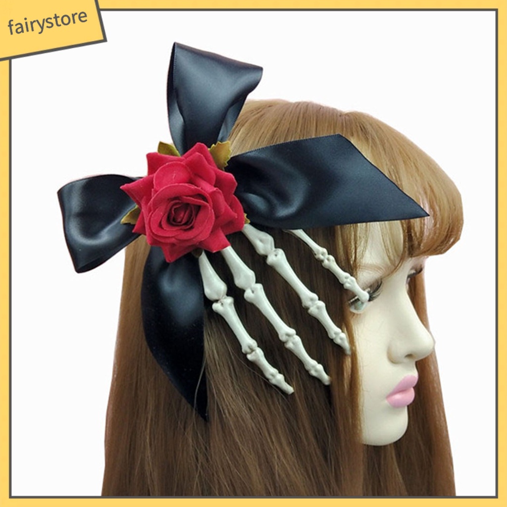 Kẹp Tóc Hình Xương Bàn Tay Halloween Chống Trượt Chống Rơi