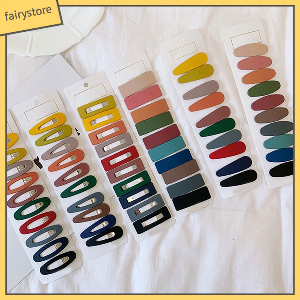 Set 10 Kẹp Tóc Acrylic Phong Cách Hàn Quốc Cho Nữ