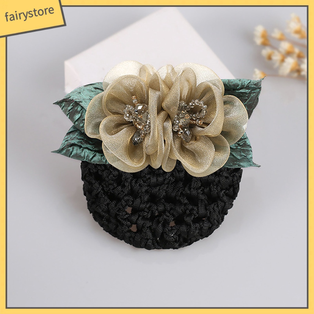 Dây Buộc Tóc Co Giãn Đính Hạt Và Hoa Ruy Băng Thanh Lịch Cho Nữ