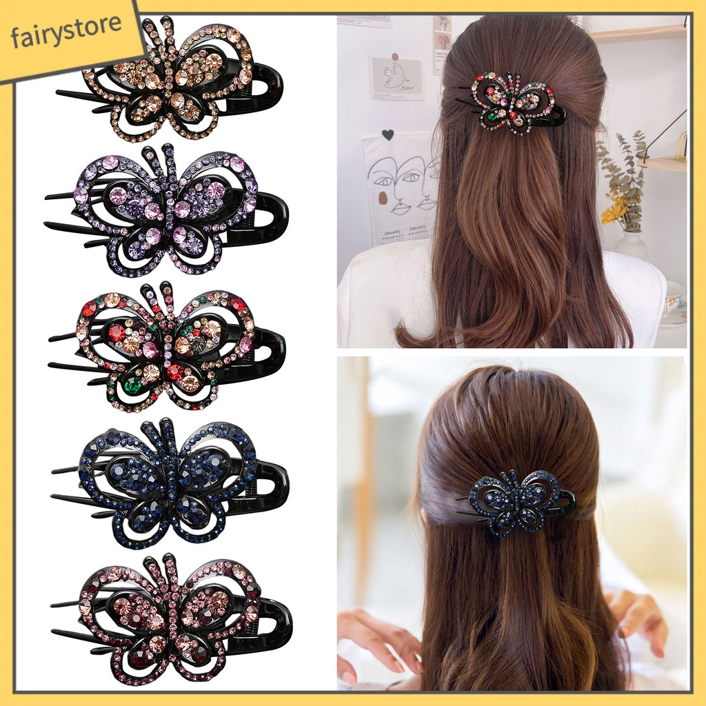 Kẹp Tóc 3 Kẹp Mỏ Vịt Đính Đá Trang Trí Thời Trang Sang Trọng Dành Cho Bạn Nữ