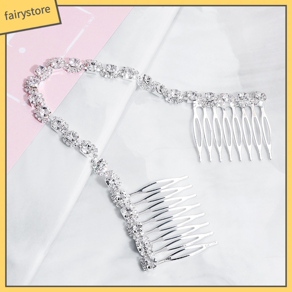 Lược Cài Tóc Đính Đá Trang Điểm Cô Dâu Sang Trọng