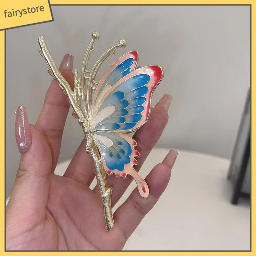 Kẹp Tóc Ba Chiều Co Giãn Chống Trượt Tươi Mới Với Răng Dùng Trang Trí Quần Áo Cho Nữ