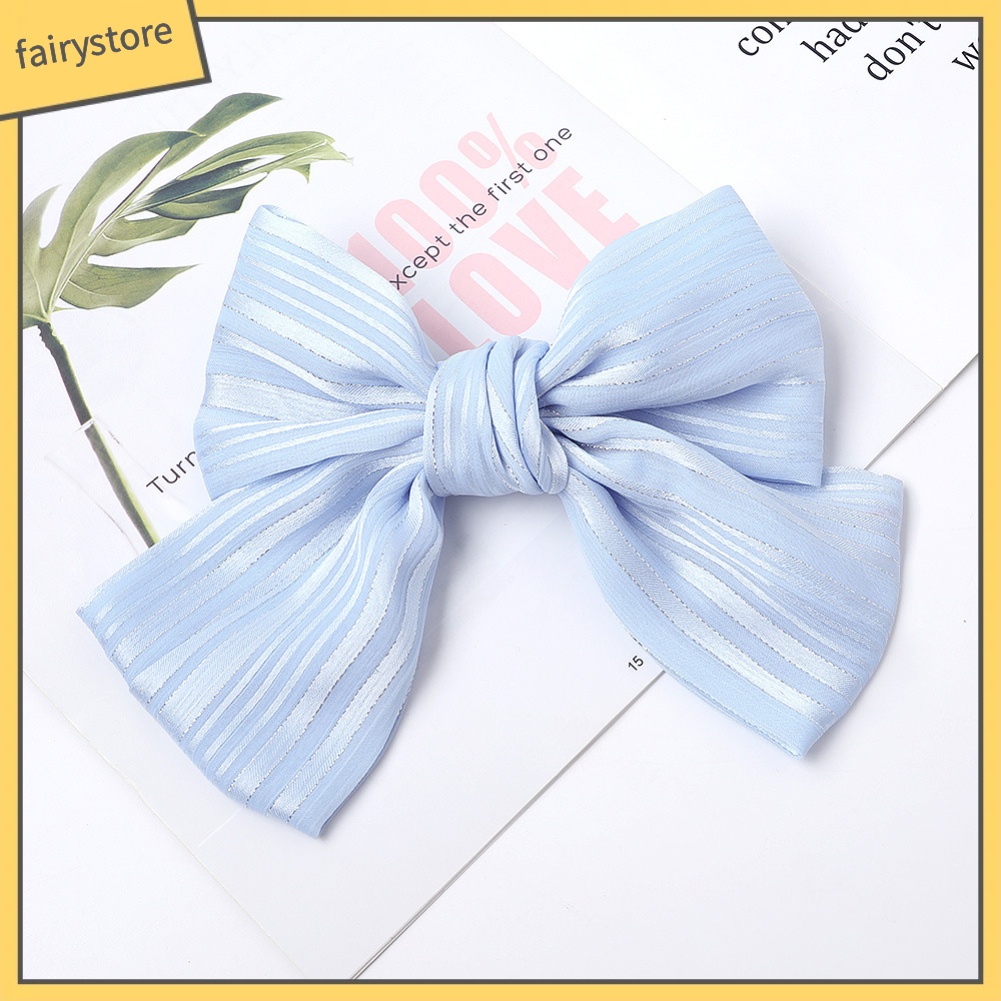 Kẹp TóC HìNh Nơ / Hoa MàU Trơn ThờI Trang Cho Nữ