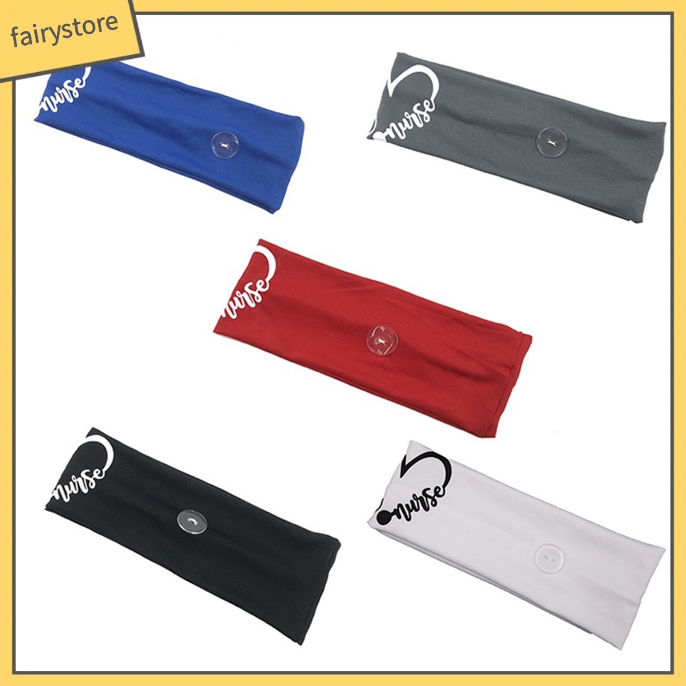 Băng Đô Cài Tóc Thể Thao Mềm Mại Co Giãn Thoáng Khí Đính Nút Trái Tim Thoáng Khí Cho Nữ