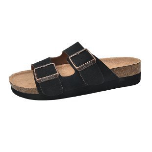 Duoya Tóc Thẳng ~ [Hàng Có Sẵn] Giày Sandal Birken Đế Dày Bằng Da Mềm Có Khóa Kim Loại Dành Cho Nữ Miễn Phí Vận Chuyển