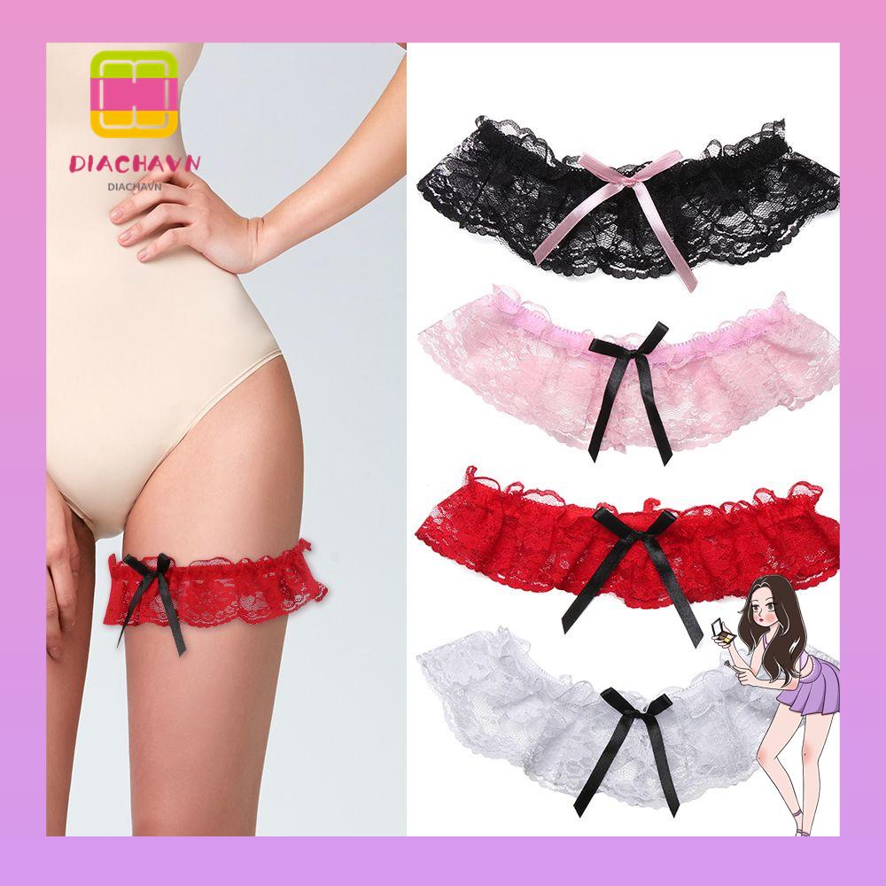 Đai Nịt Bít Tất Ren Co Giãn Đính Nơ Ruy Băng Thời Trang Dự Tiệc Cưới