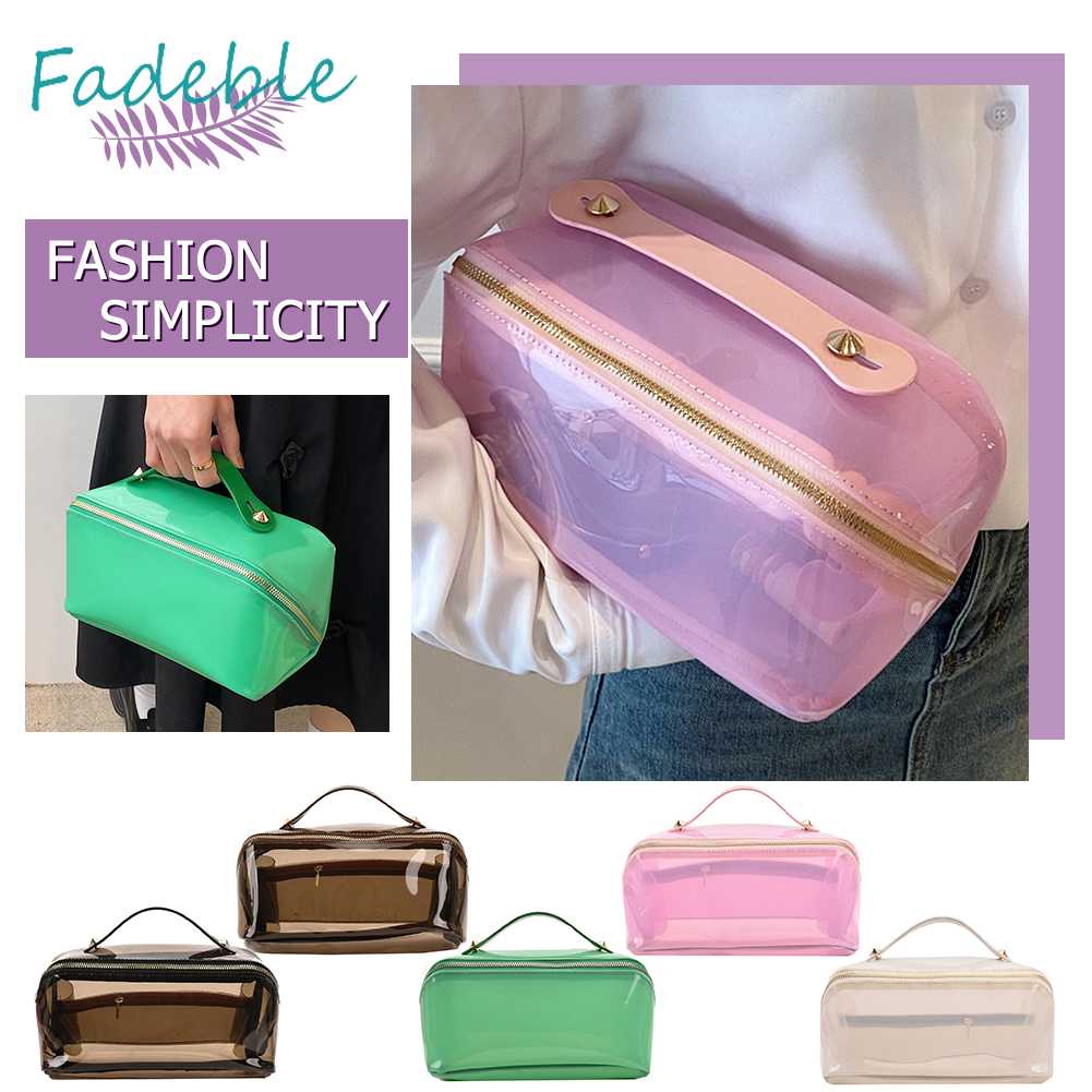 Túi Đựng Đồ Dùng Nhà Tắm Cỡ Lớn Thiết Kế Nhìn Xuyên Thấu Thời Trang Cho Nữ