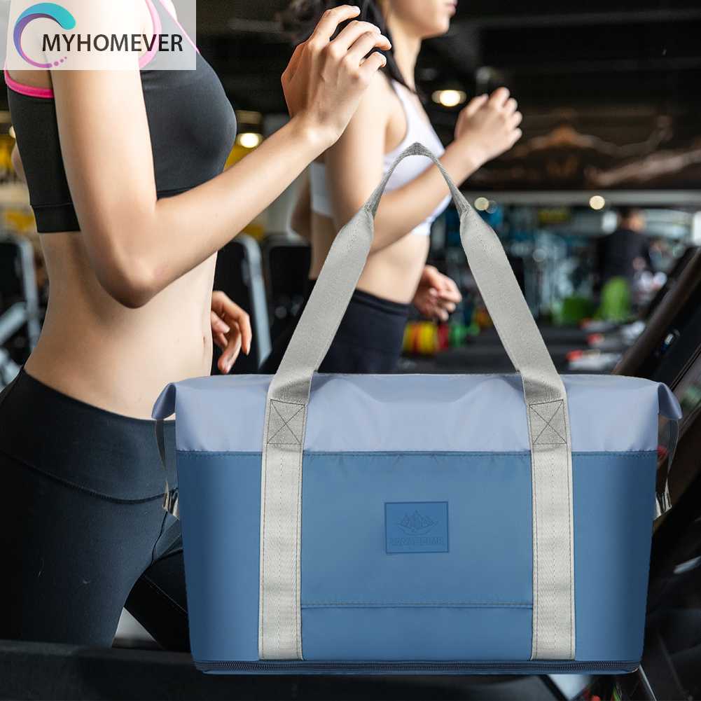 Túi Xách Du Lịch Vải Oxford Màu Sắc Tương Phản Thời Trang Cho Nữ