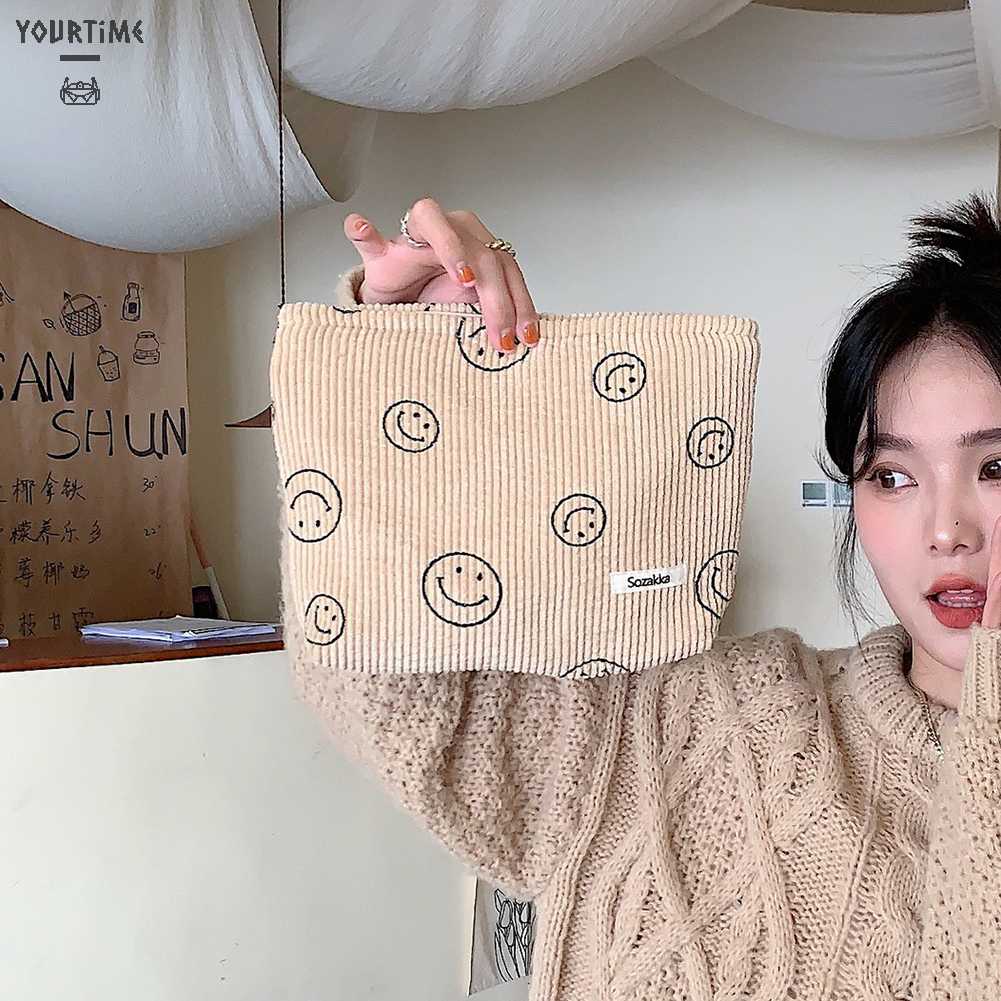 Túi Đựng Mỹ Phẩm Bằng Vải Nhung Có Thể Giặt Sạch Tiện Dụng