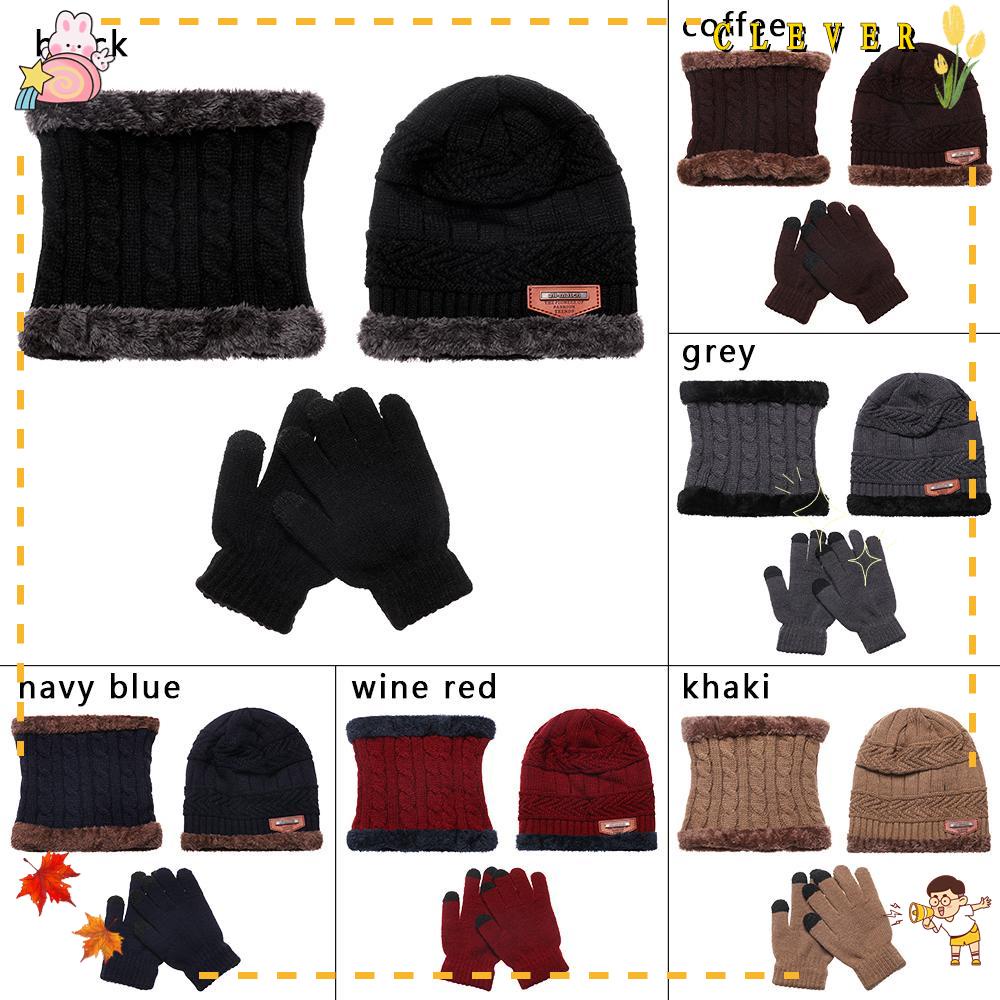 Bộ Khăn Choàng Và Găng Tay Dệt Kim 3 Trong 1 Có Thể Chạm Màn Hình Cảm Ứng