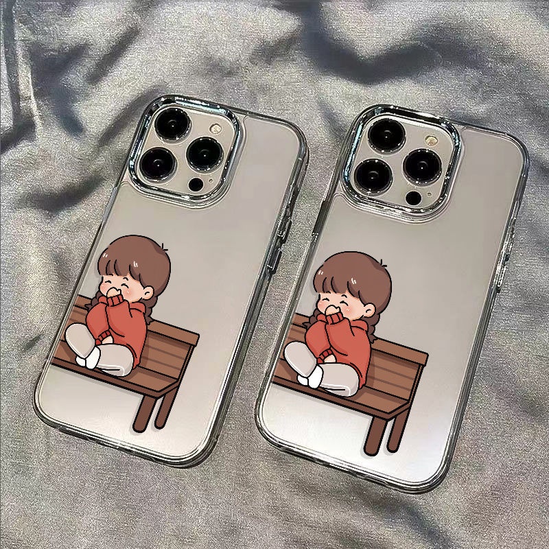 ✅Ốp Điện Thoại Dẻo Họa Tiết Cô Gái Cười Dễ Thương Chống Sốc Cho Iphone 7 11plus 8iPhone1213 14promax PZP9