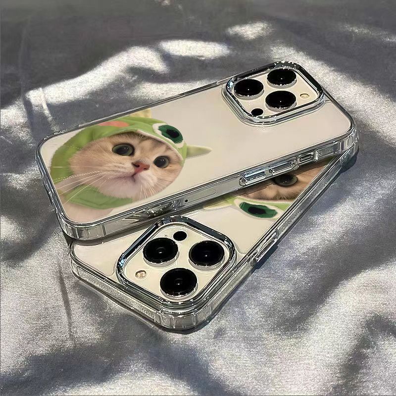 ✅Ốp Điện Thoại Mềm Chống Sốc In Hình Mèo / Đầu Đơn Giản Cho Iphone 8iPhone1214proplus 7max1311 Irf5