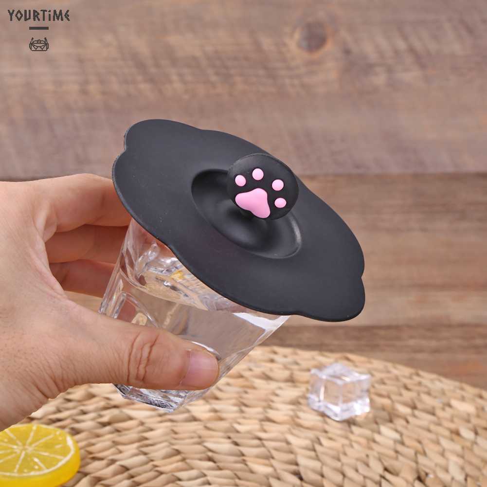 Nắp Đậy Cốc Nước Bằng Silicon Trong Suốt Chịu Nhiệt Chống Tràn Kiểu Hoạt Hình Dễ Thương