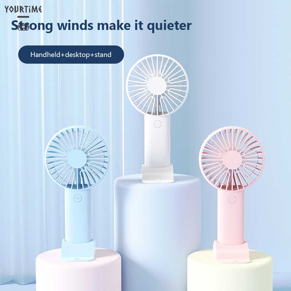 Quạt Mini Cầm Tay 3 Tốc Độ Kèm Sạc USB Tiện Dụng Chất Lượng Cao