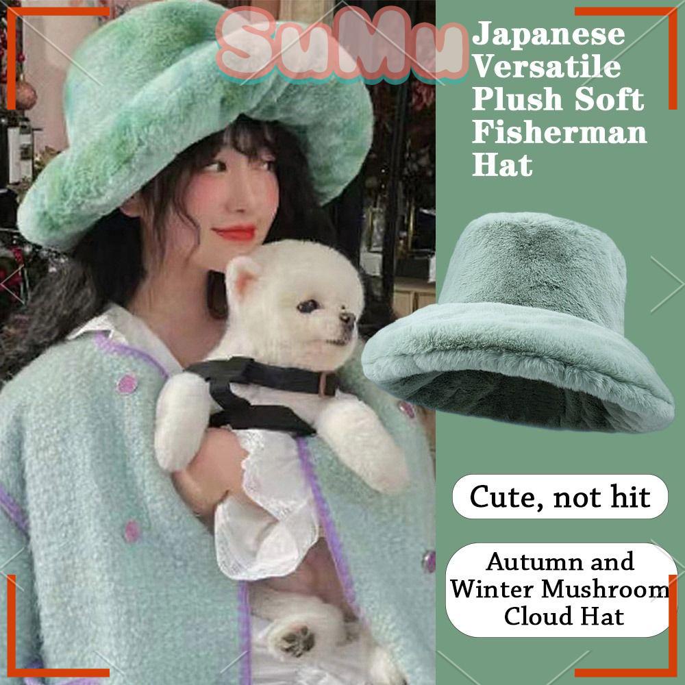 Mũ Bucket Panama Mềm Mại Ấm Áp Thời Trang Dành Cho Nữ