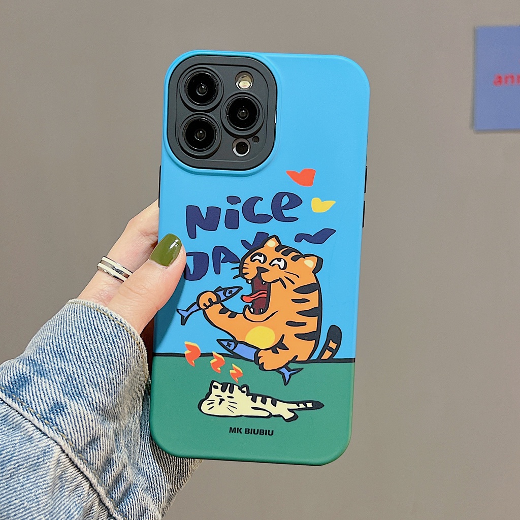 Ốp Điện Thoại imd Cứng Chống Sốc In Hình Hổ Hoạt Hình Dễ Thương Cho iPhone 11 13 12 14 Pro Max