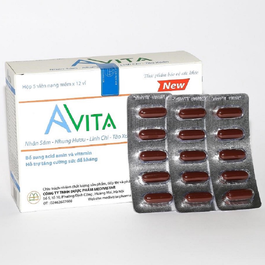 Viên hỗ trợ tăng cân AVITA an toàn hiệu quả Dược Hà Tây hộp 60 viên