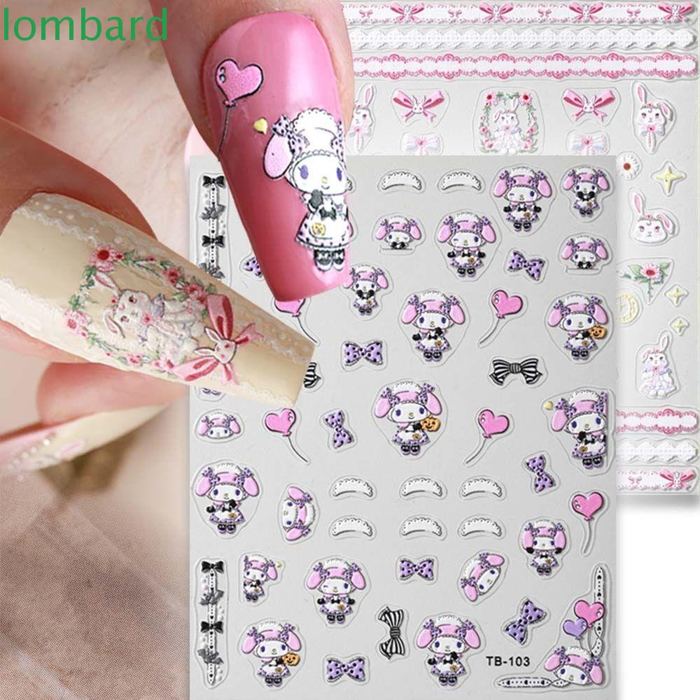 Nhãn Dán Trang Trí Móng Tay Tự Dính Họa Tiết Hoạt Hình Dễ Thương