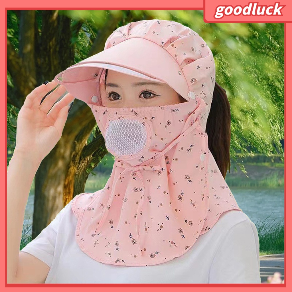 Mũ Tai Bèo Chống Nắng Cột Dây Thoáng Khí In Họa Tiết Hoa Có Thể Tháo Rời