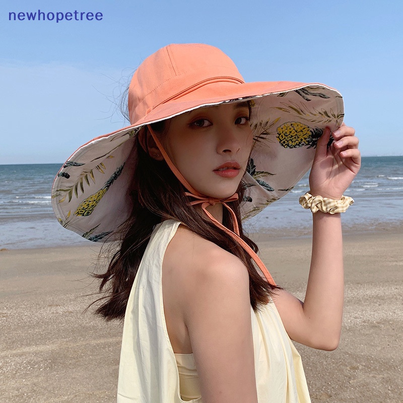 Nón Tai Bèo Vành Rộng Chống Tia UV Thời Trang Đi Biển Mùa Hè 2023 Cho Nữ