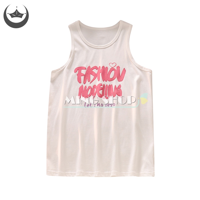 Áo Thun Nữ Cộc Tay Cổ Tròn In Chữ Thời Trang