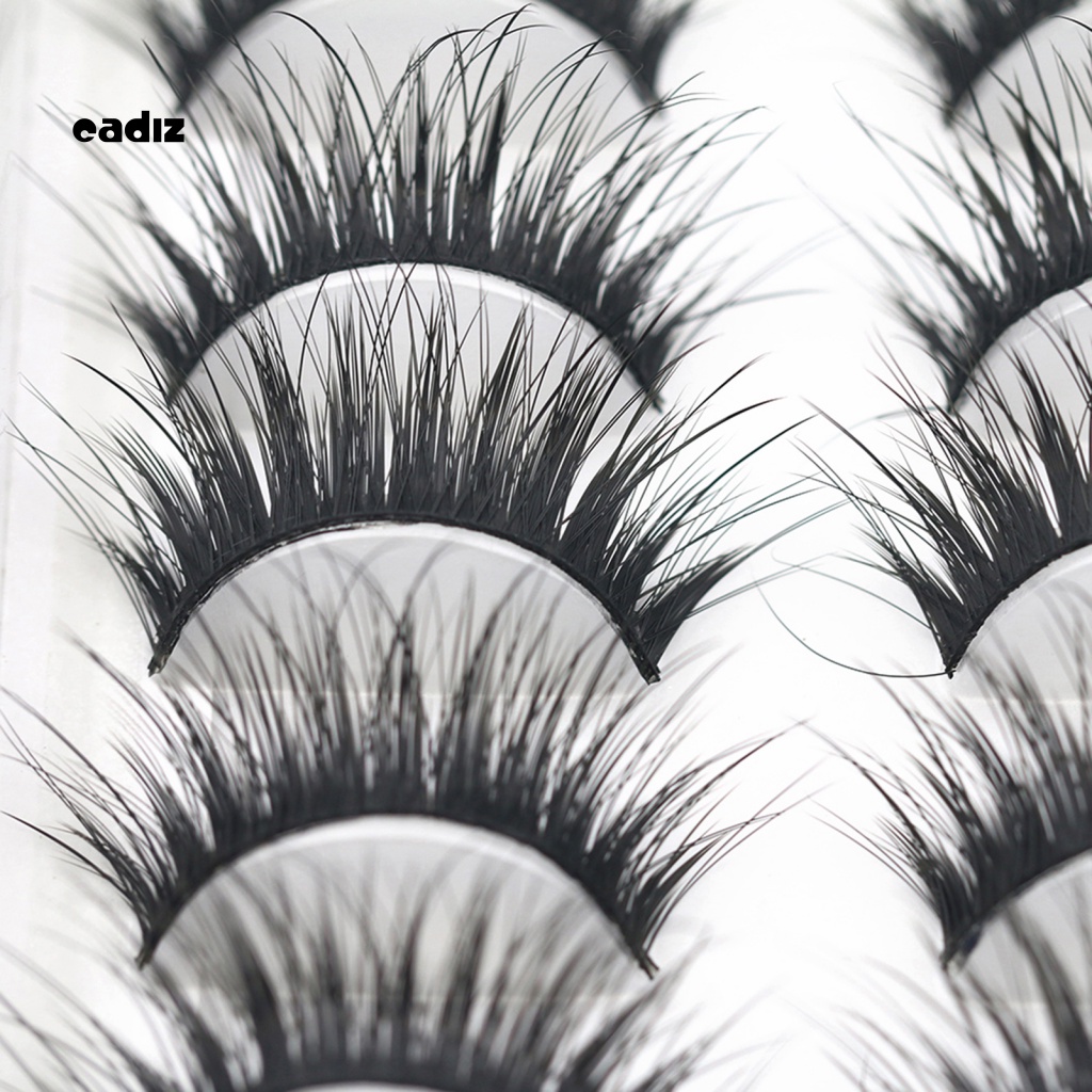 Set 10 Cặp Lông Mi Giả Dày Bằng Sợi Tổng Hợp Tự Nhiên Tái Sử Dụng Không Chứa Chất Nhờn