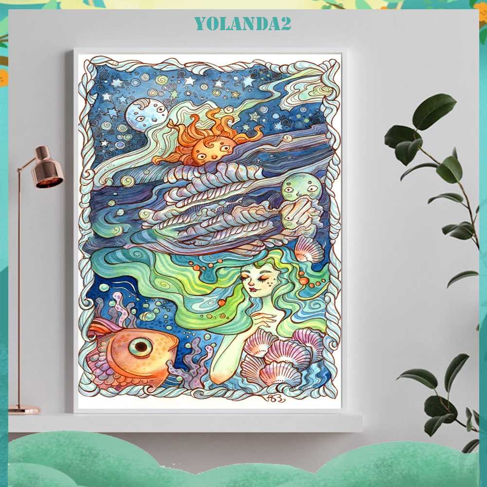 Bộ Tranh Đính Đá 5D Họa Tiết Hoạt Hình Độc Đáo DIY Dùng Trang Trí Nhà Cửa