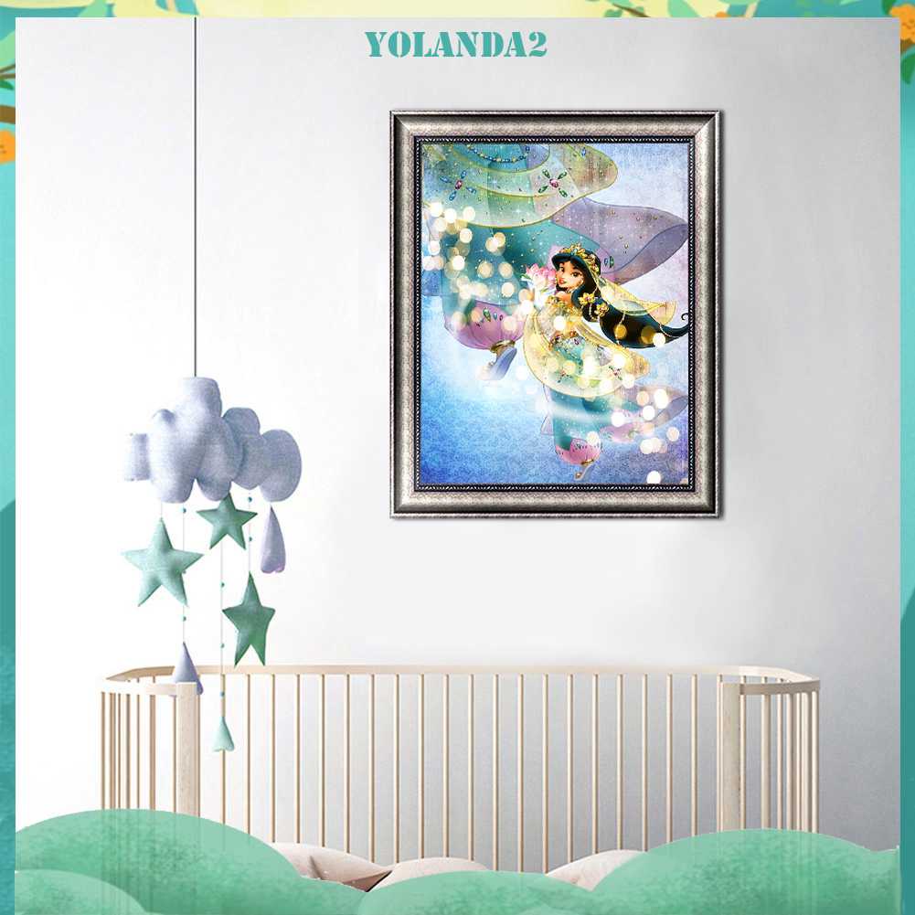 Tranh Đính Đá Kim Cương Toàn Bộ 5D DIY Hình Vẽ Công Chúa