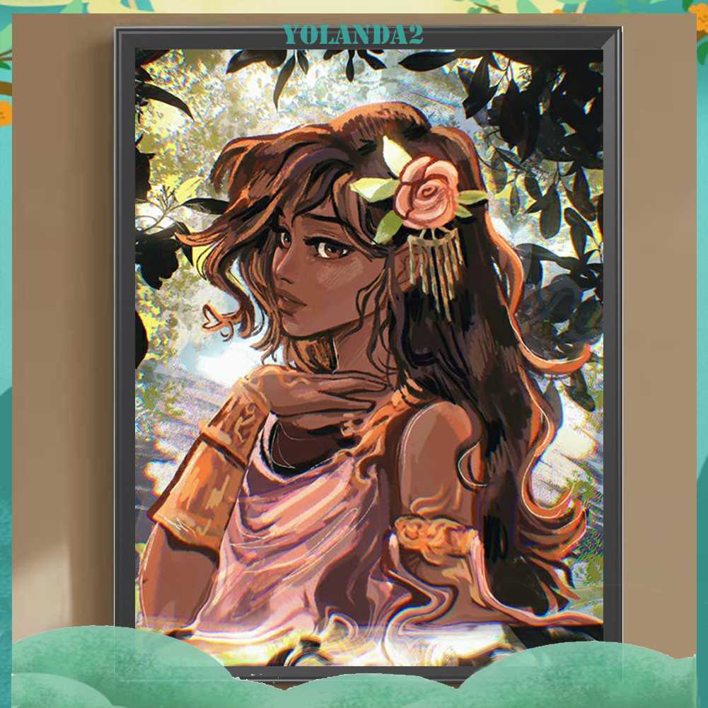 Tranh Đính Đá Kim Cương Toàn Bộ 5D DIY Hình Vẽ Cô Gái Trang Trí Nhà Cửa