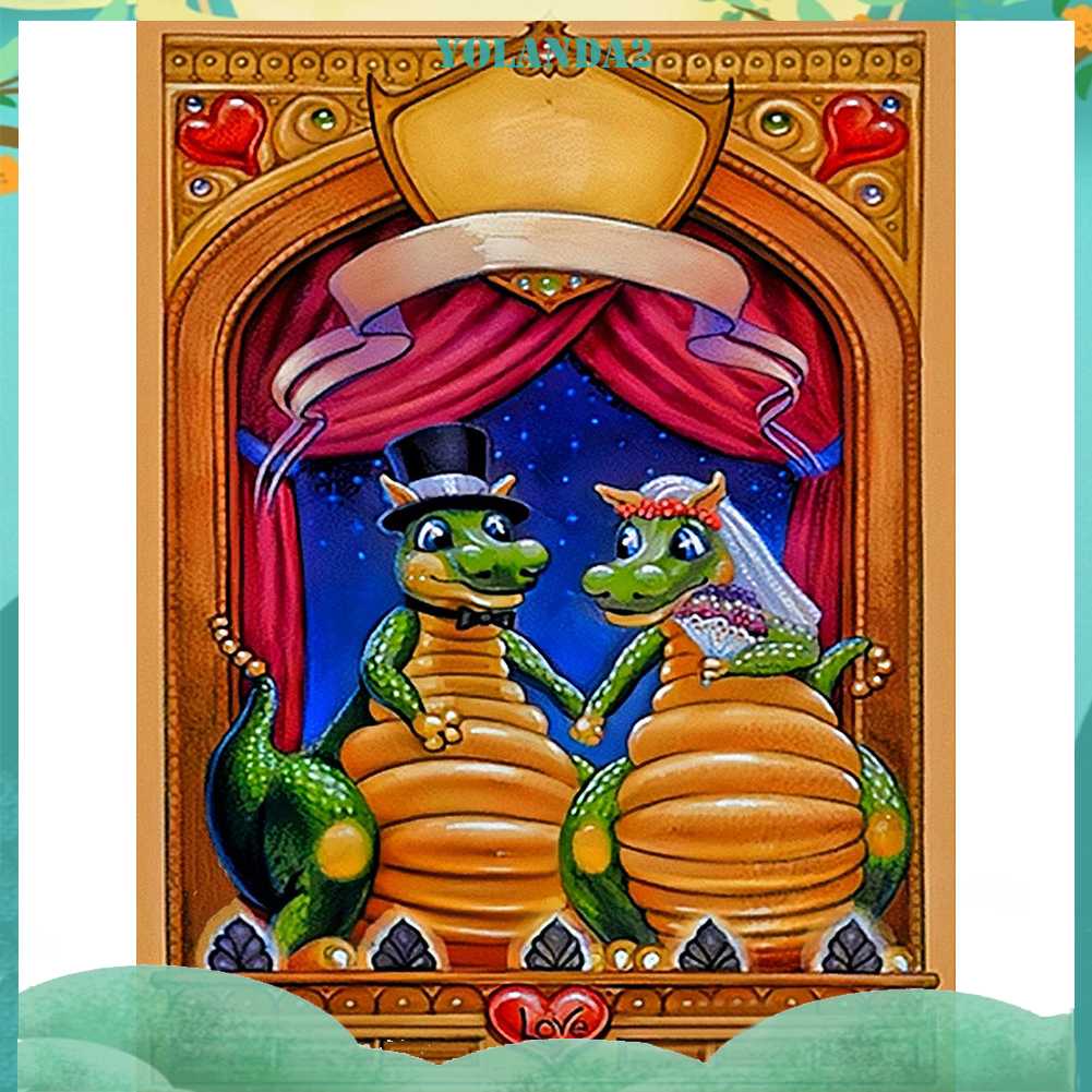 Tranh Đính Đá Kim Cương Toàn Bộ 5D DIY Hình Vẽ Khủng Long