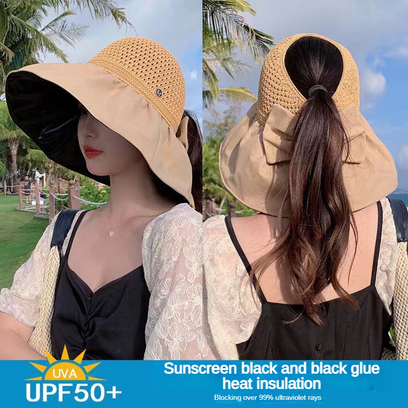 Nón Tai Bèo Rộng Vành Chống Tia uv Thiết Kế Rỗng Thời Trang Mùa Hè Mới Cho Nữ