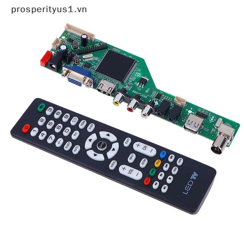 1 Bộ Bảng Mạch Chủ LCD RR52C.03A Hỗ Trợ DVB-T DVB-T2 Kèm Remote Điều Khiển
