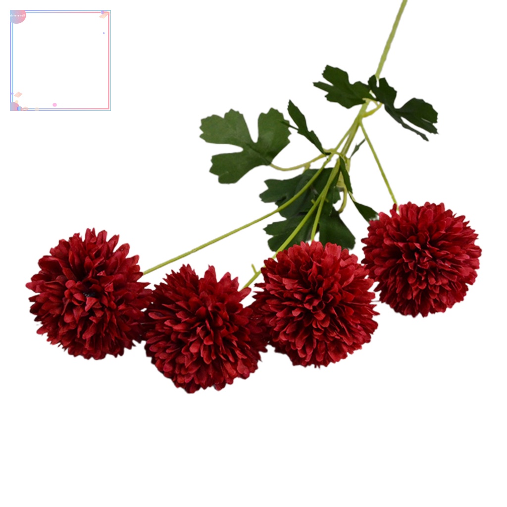 1 Bó Hoa Cúc Giả 4 Bông Trang Trí Tiệc Cưới