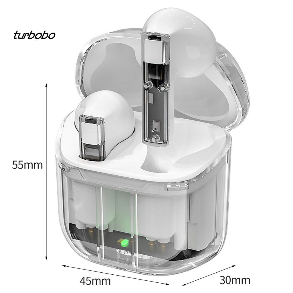 Tai Nghe Thể Thao Nhét Trong Suốt Không Dây Giảm Tiếng Ồn Mega Bass 5.3 Kết Nối Bluetooth Có Thể Sạc Lại