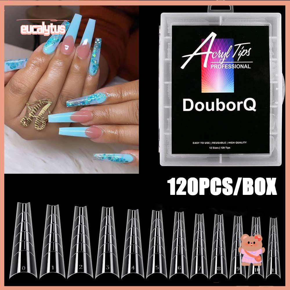 Hộp 120 Móng Tay Nối Dài Giả Hai Lớp 4 Loại Chuyên Dụng Cho Nối Móng DIY