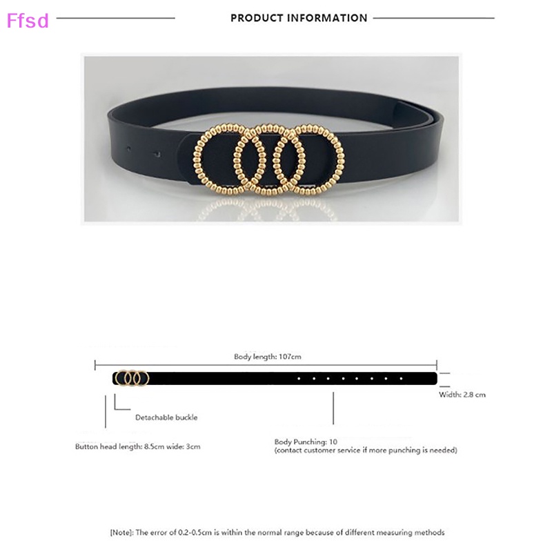 Thắt Lưng Khóa Tròn Phong Cách Punk Gothic Thời Trang Cho Nữ