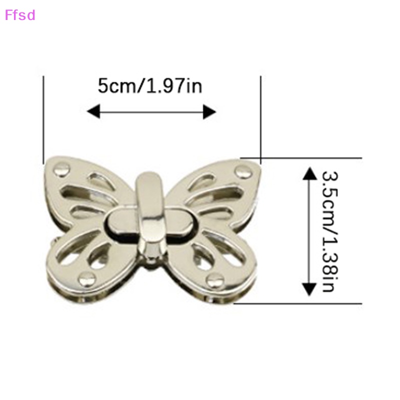 {Ffsd} Khóa Túi Xách Da Thủ Công Khóa Xoắn Hình Bướm Cho Nữ * Bán Chạy