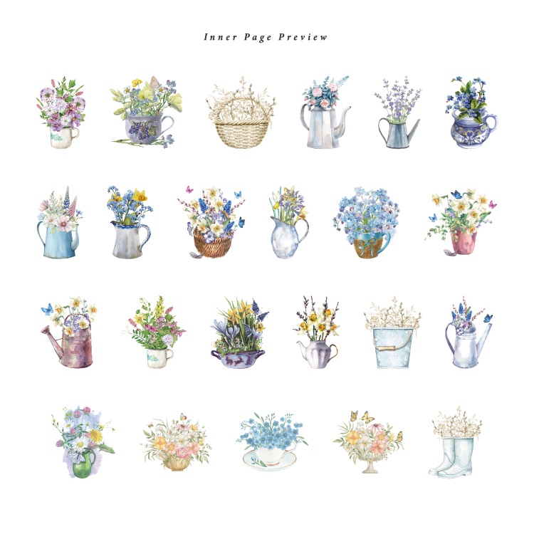 Bộ 46 Hình Dán Trang Trí Sổ Tay