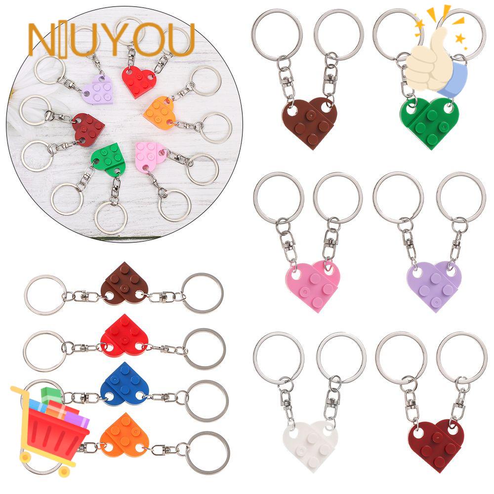 Bộ 2 Móc Khóa Hình Trái Tim Dễ Thương Cho Cặp Đôi