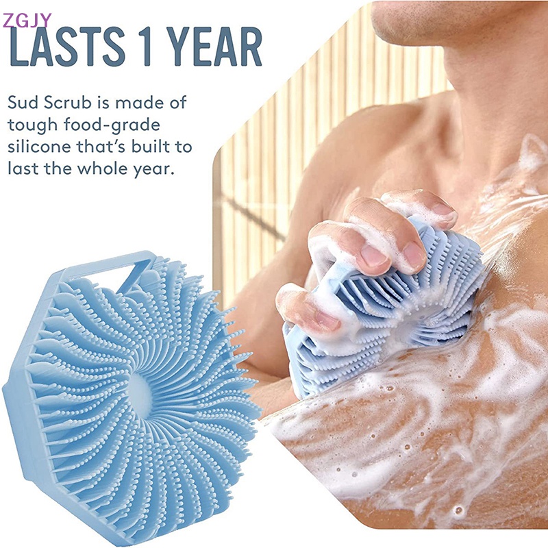 Bàn Chải Tắm Chà Cơ Thể Bằng Silicone Hình Đa Giác Tiện Dụng Mới