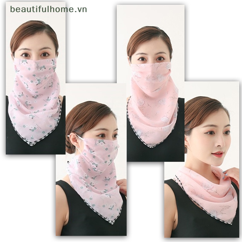 1 Khẩu Trang Chống Nắng Chống Bụi Bằng Lụa Có Móc Tai Dành Cho Nữ