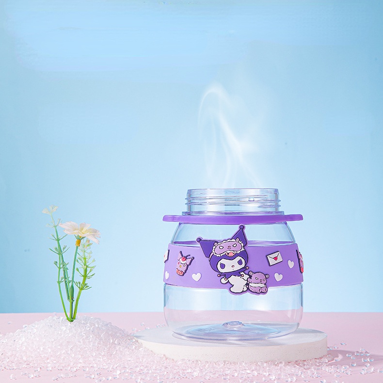 Bình Nước Dung Tích Lớn 750ml Có Ống Hút Họa Tiết Hoạt Hình Hello Kitty / Cinnamoroll Kuromi Dễ Thương Cho Bé