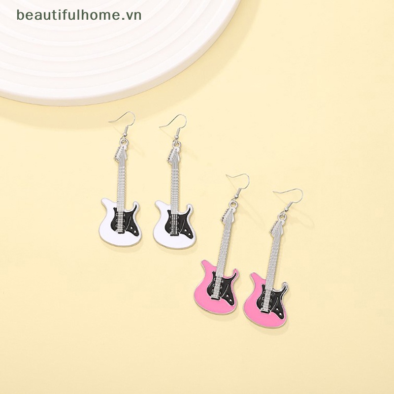 Bông Tai Acrylic Hình Đàn Guitar Cổ Điển Cho Nữ