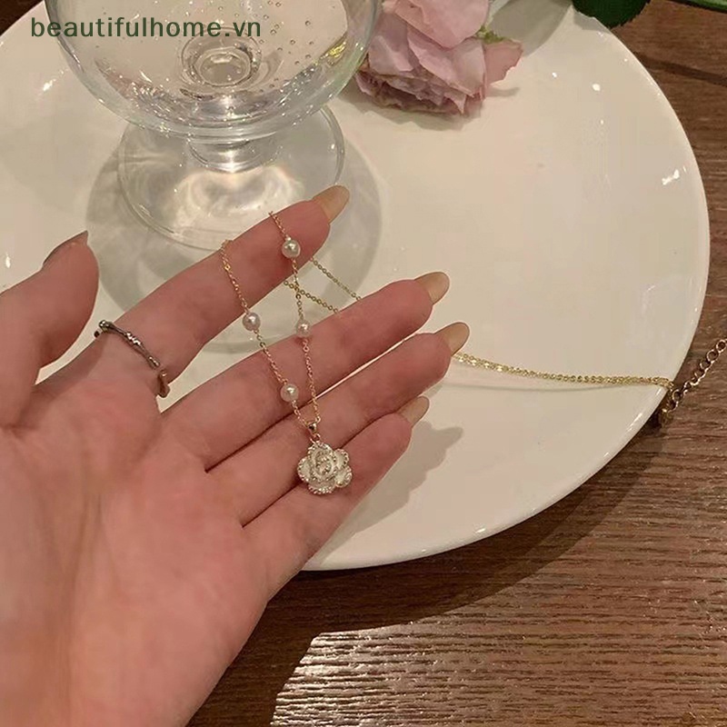 [beautifulhome] Vòng Cổ Hoa Trà Pháp Ngọt Ngào Thời Trang Cá Tính Thanh Lịch [beauty]